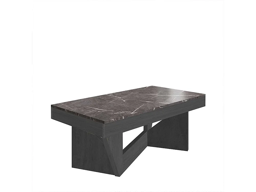 Wohnzimmertisch in Schwarzgrau und Dunkelgrau hochklappbarer Tischplatte