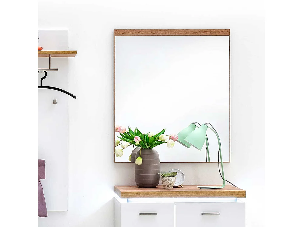 Garderobenspiegel in Wildeichefarben 75 cm breit