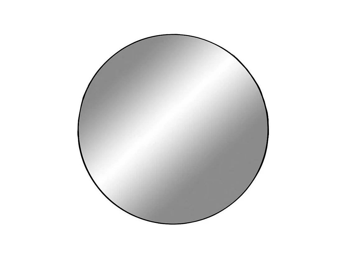 Runder Spiegel in Schwarz Metallrahmen