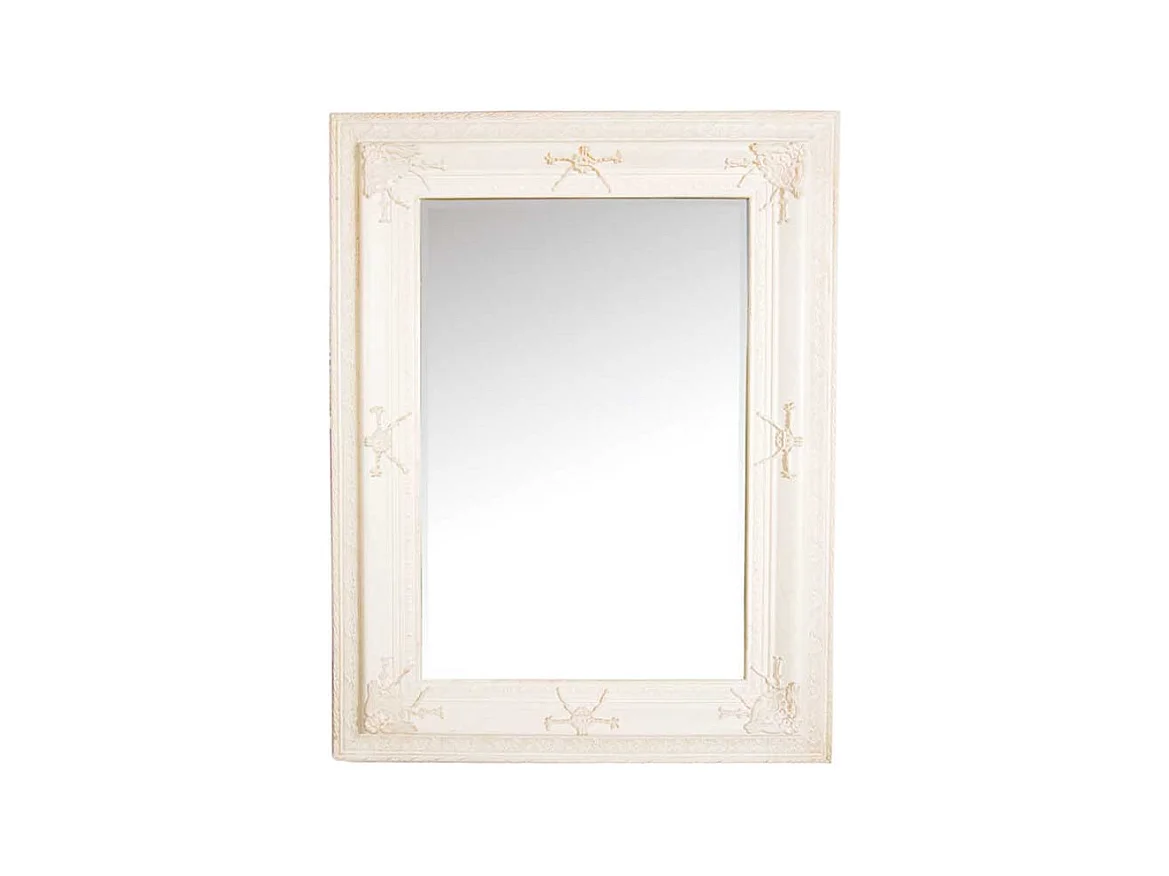 Wandspiegel im Barock Design Weiß