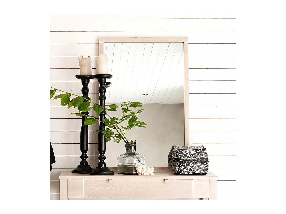 Schlafzimmerspiegel für die Wandmontage Holz White Wash