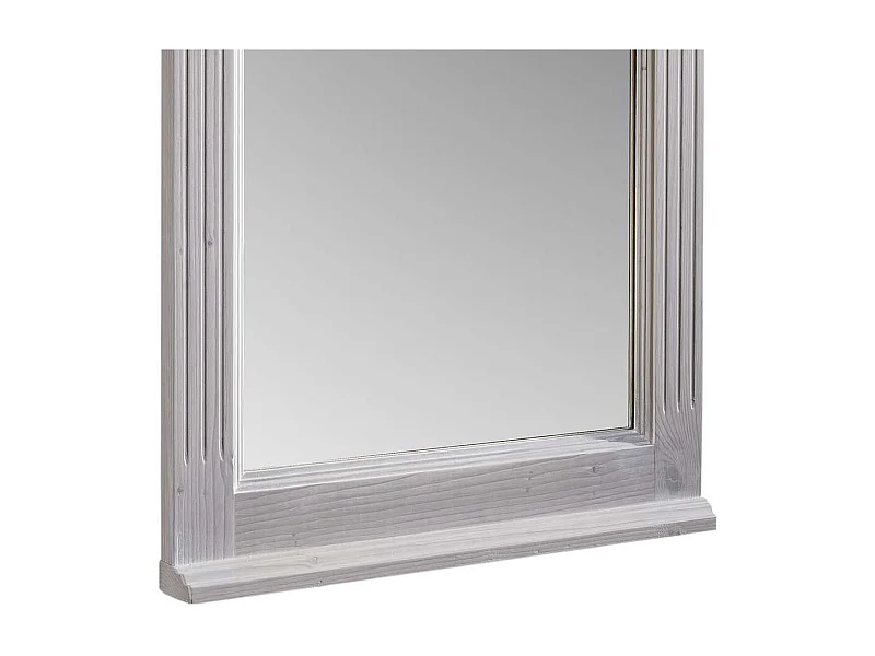 Massivholz Spiegel in Hellgrau Landhaus