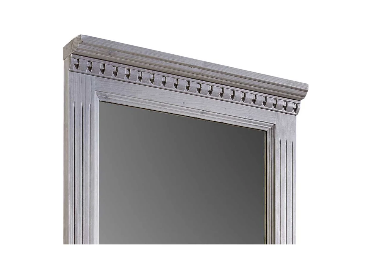 Massivholz Spiegel in Hellgrau Landhaus