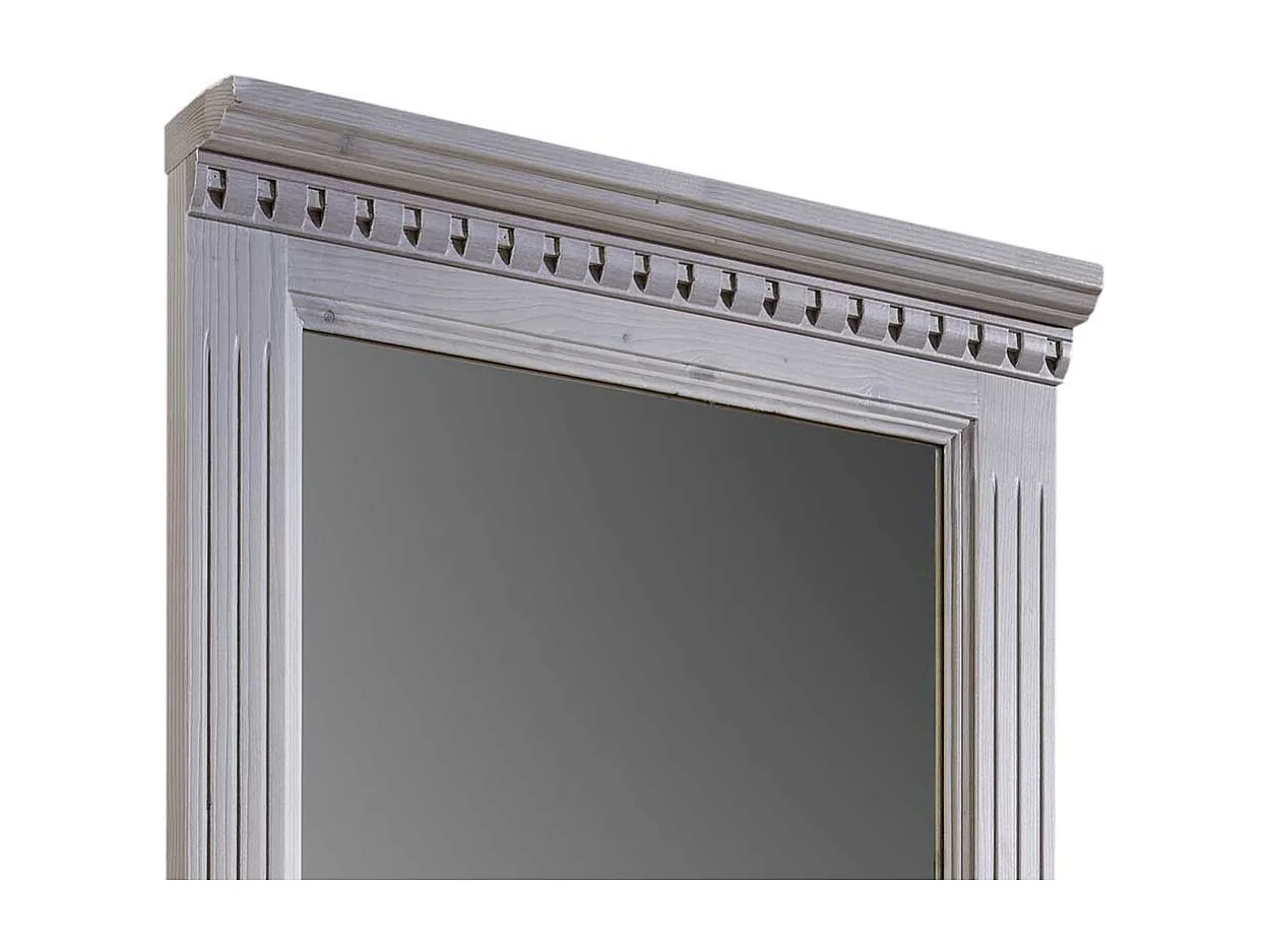 Massivholz Spiegel in Hellgrau Landhaus