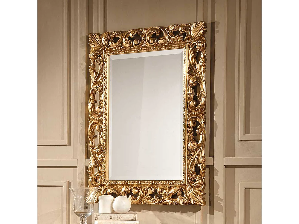 Flurspiegel in Goldfarben 95 cm hoch