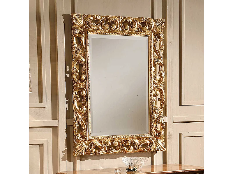 Flurspiegel in Goldfarben 95 cm hoch