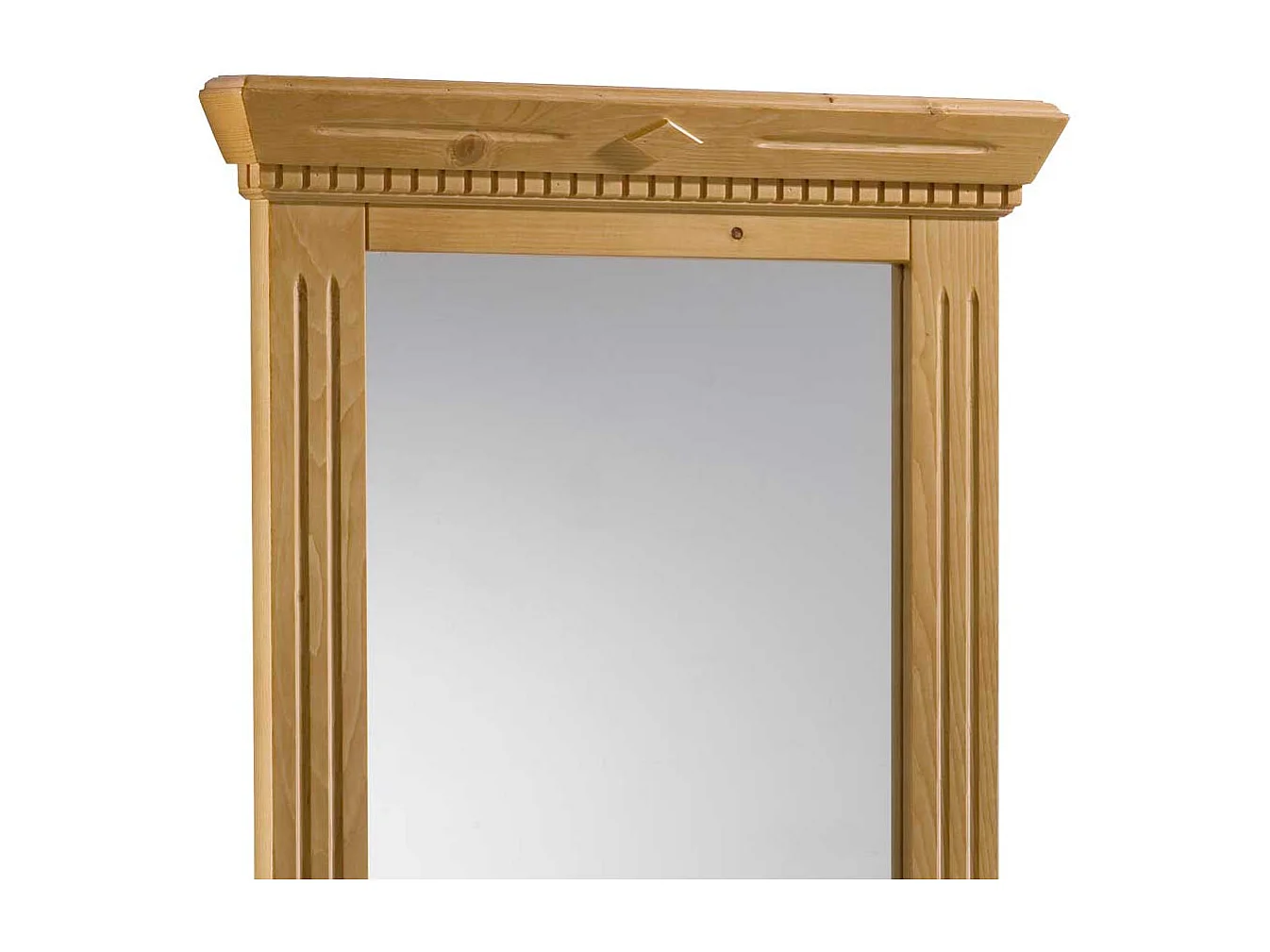 Garderobenspiegel aus Fichte massiv lackiert Landhaus
