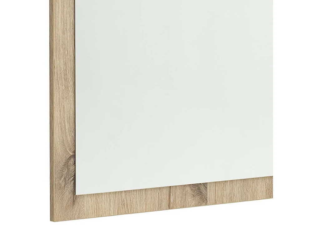 Rechteckiger Flurspiegel in Wildeichefarben die Wandmontage