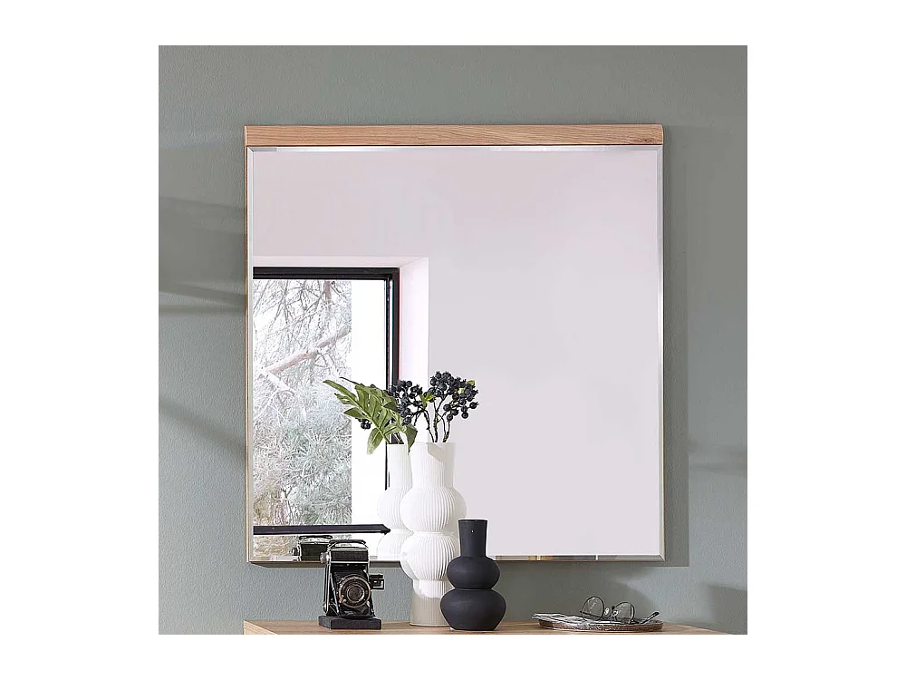 Garderoben Spiegel mit Holzrahmen Eschefarben
