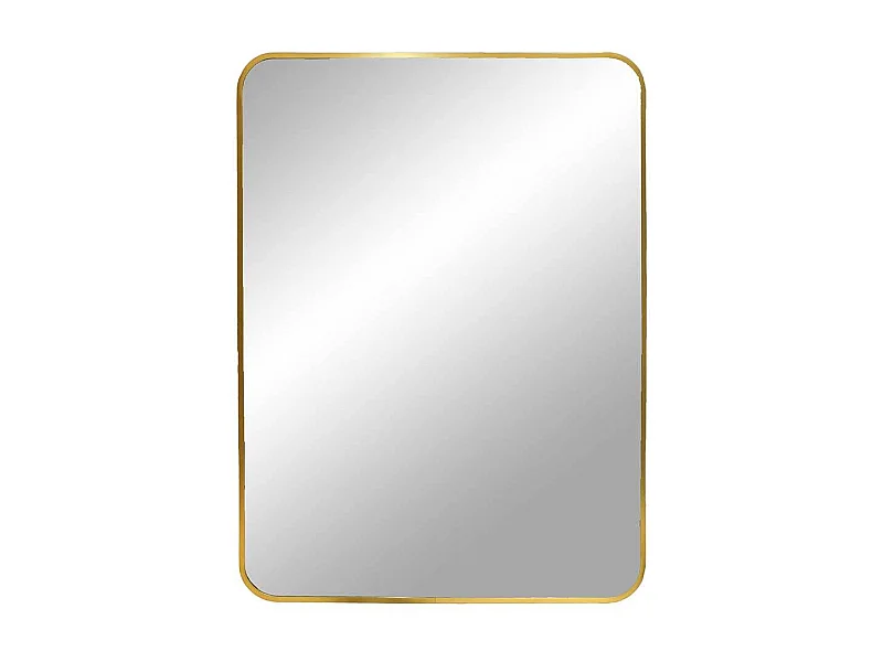 Wandspiegel mit Metallrahmen Messingfarben