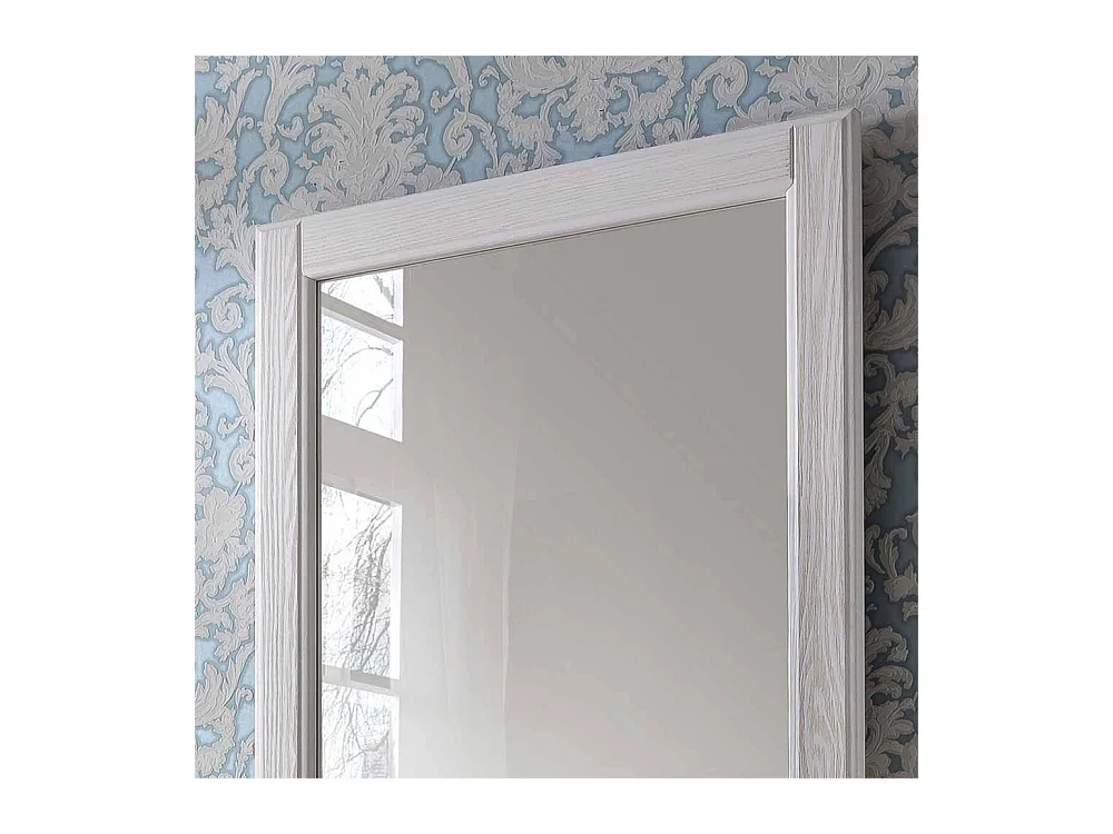 Wandspiegel in Weiß Pinie massiv Landhaus