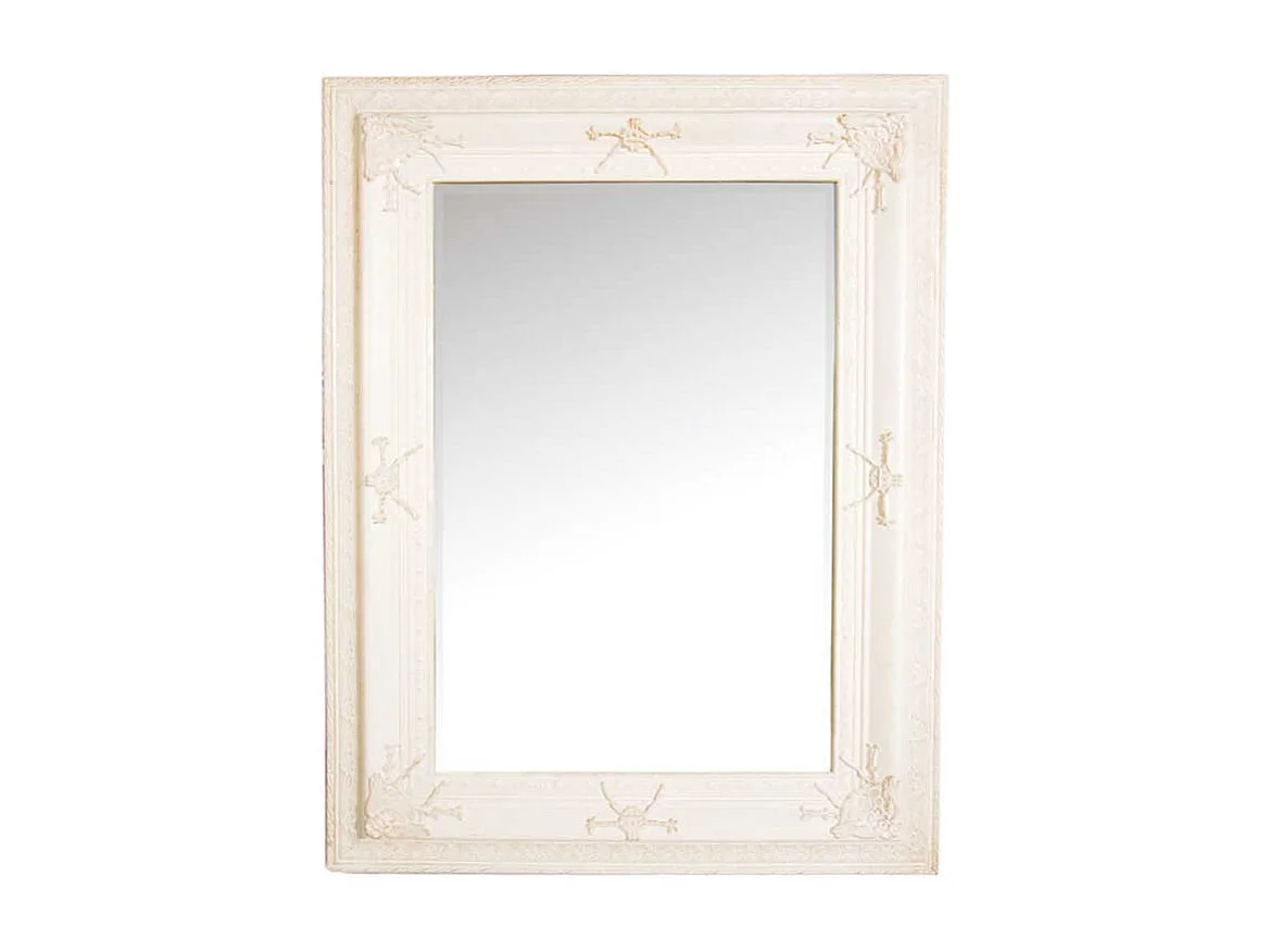 Wandspiegel im Barock Design Weiß