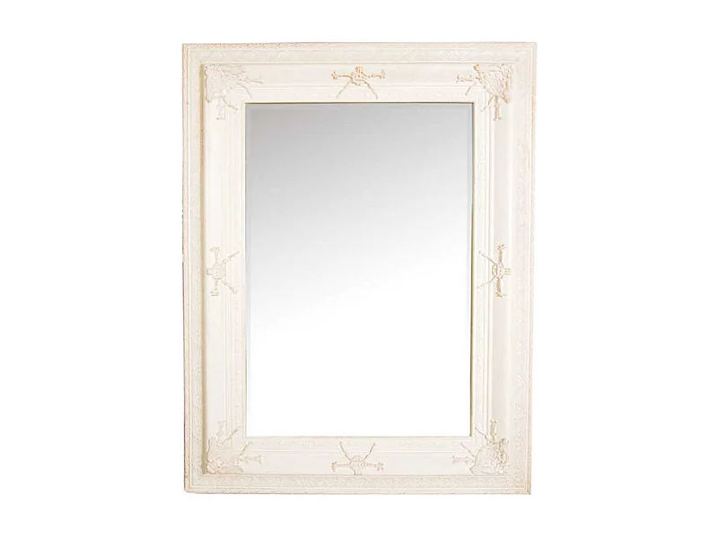 Wandspiegel im Barock Design Weiß