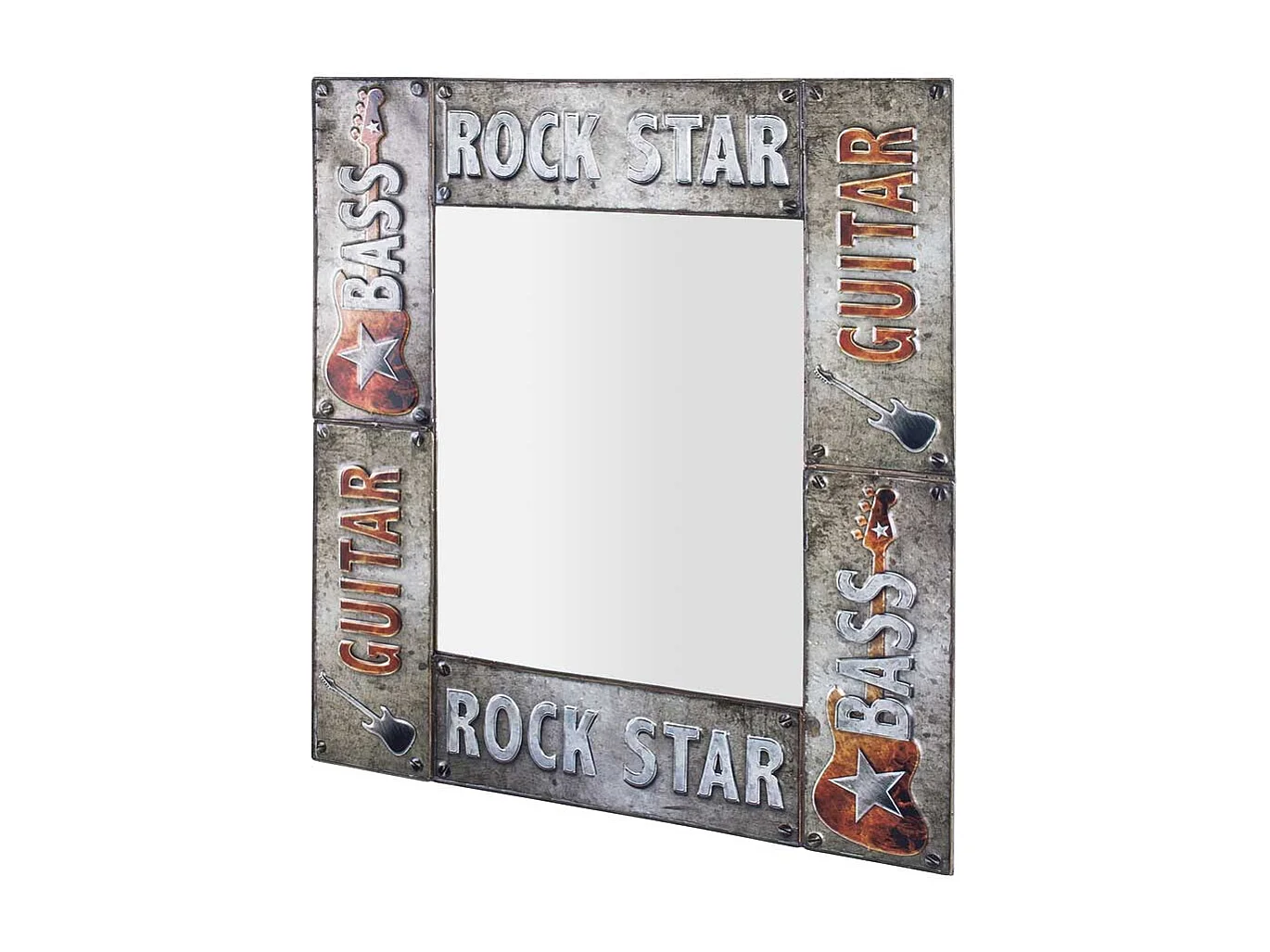 Wandspiegel mit Metallrahmen Rock Style