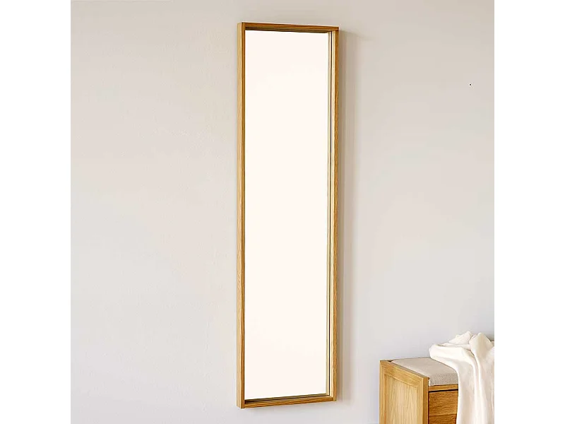 Garderoben Spiegel hängend in Eichefarben 150 cm hoch - 40 cm breit