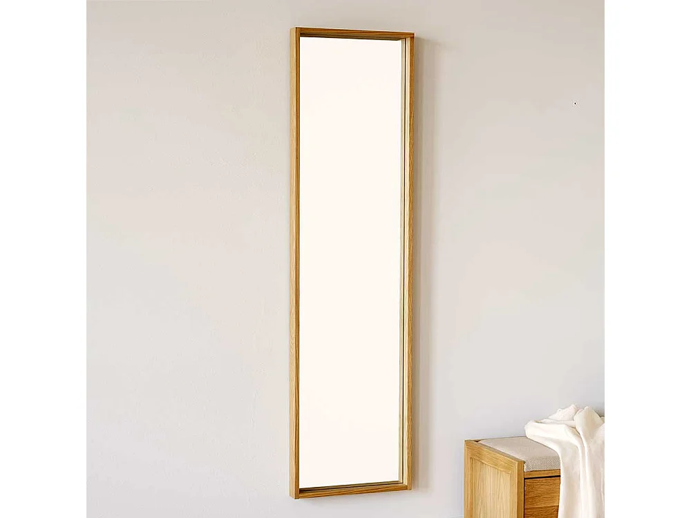 Garderoben Spiegel hängend in Eichefarben 150 cm hoch - 40 cm breit