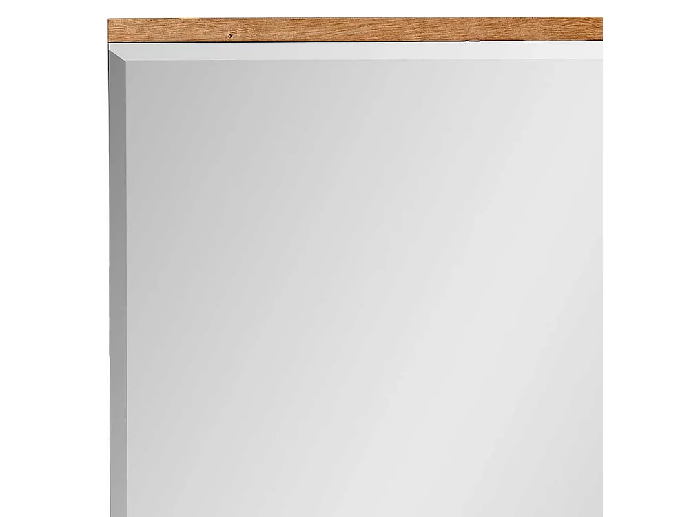 Wandspiegel rechteckig in Wildeichefarben die Wandmontage