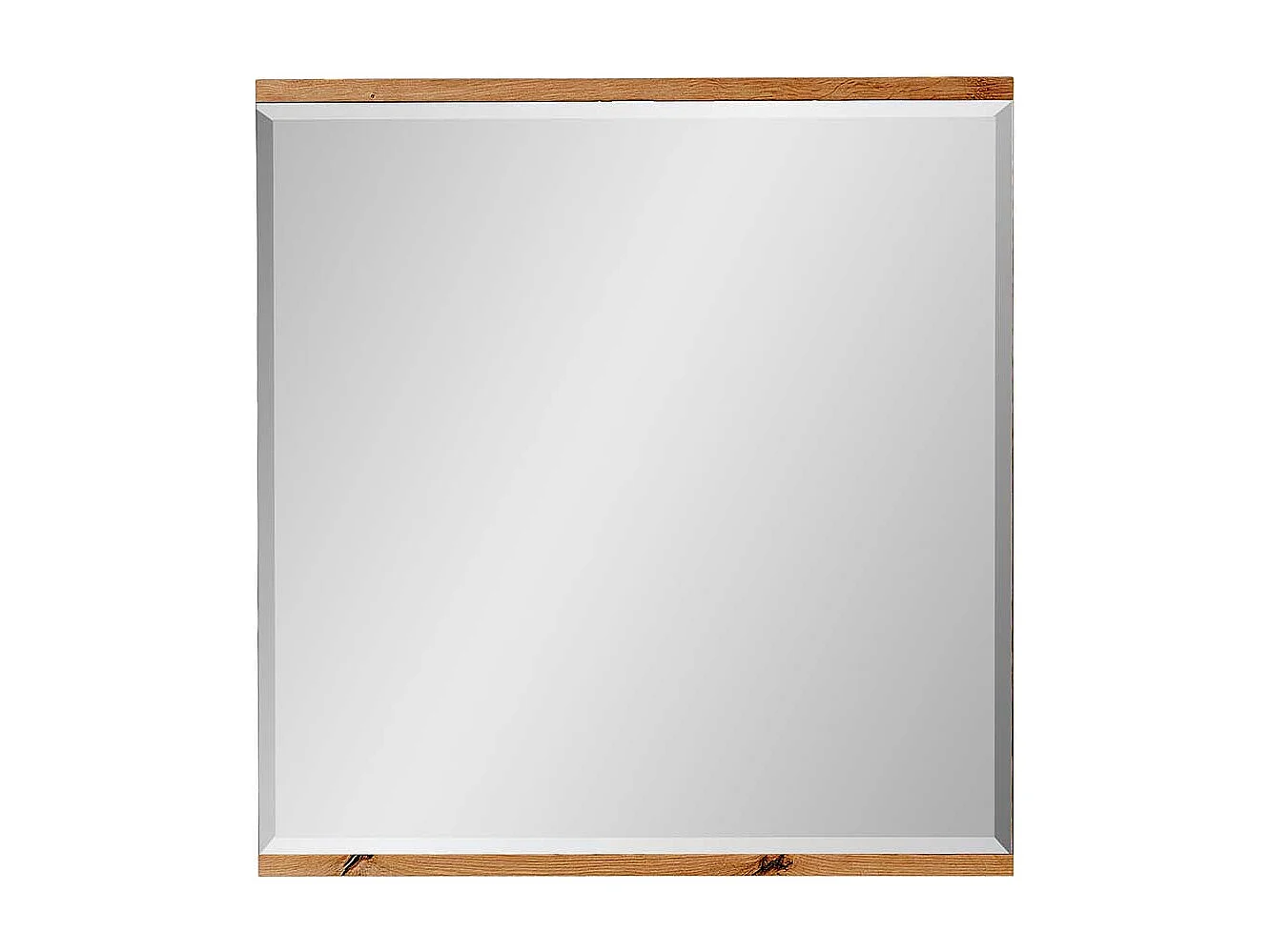 Wandspiegel rechteckig in Wildeichefarben die Wandmontage