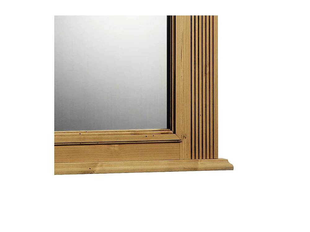Landhaus Wandspiegel aus Fichte Massivholz 60 cm breit