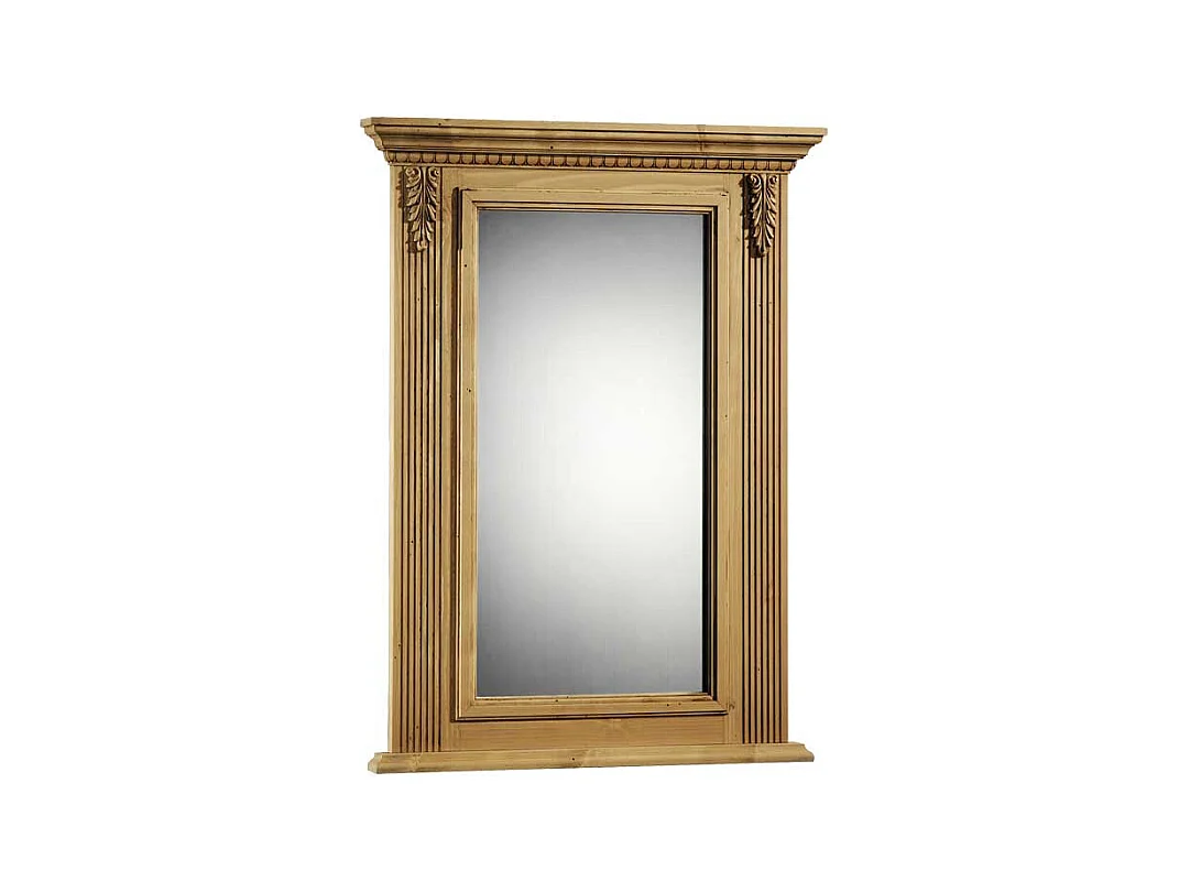 Landhaus Wandspiegel aus Fichte Massivholz 60 cm breit