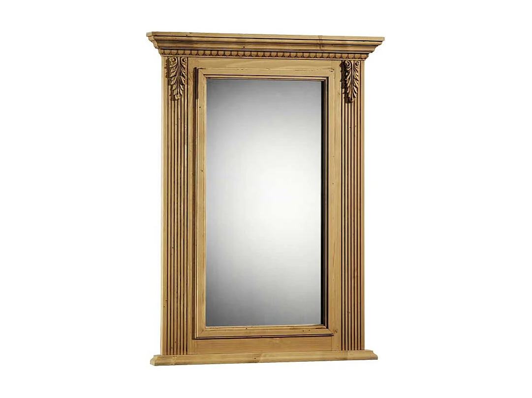 Landhaus Wandspiegel aus Fichte Massivholz 60 cm breit