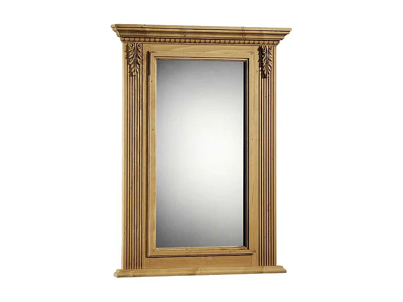 Landhaus Wandspiegel aus Fichte Massivholz 60 cm breit