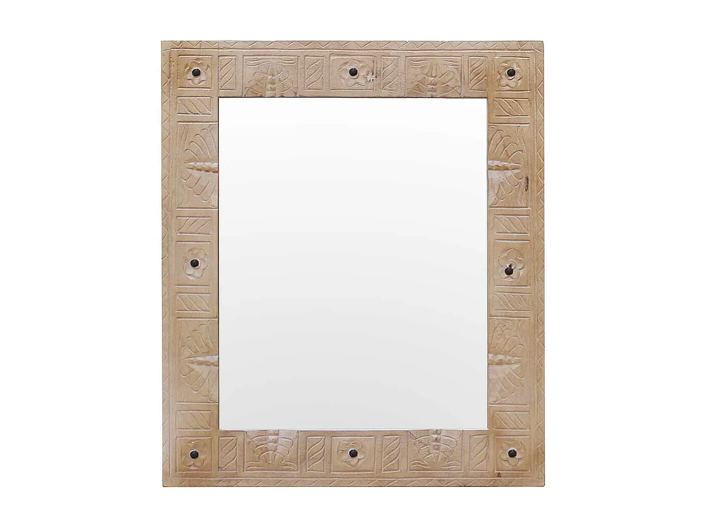 Wandspiegel im Shabby Chic Stil Grey Wash Holzrahmen