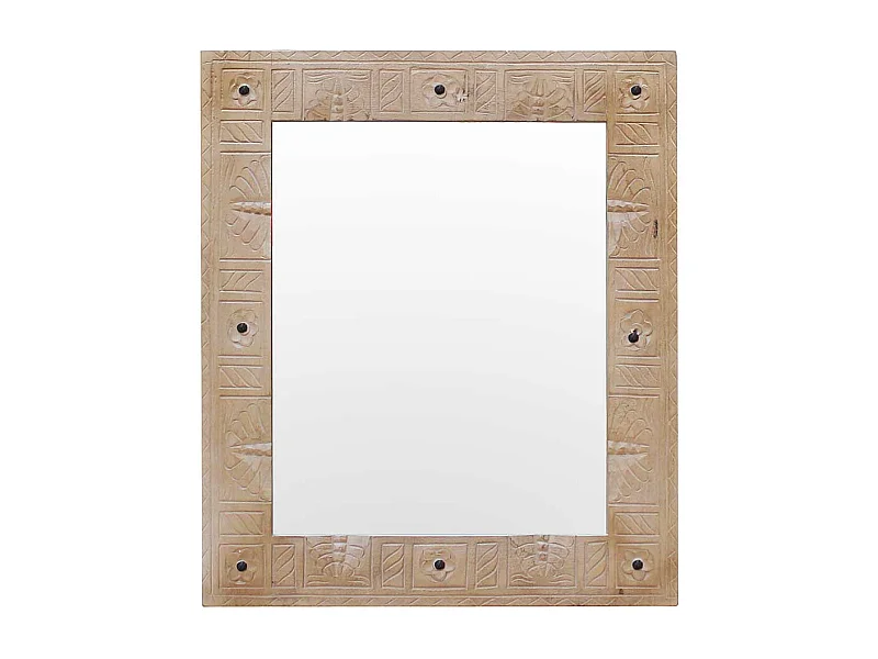 Wandspiegel im Shabby Chic Stil Grey Wash Holzrahmen