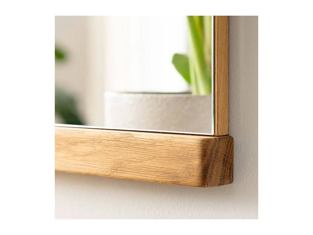 Wandspiegel Spiegel mit Holzrahmen 75 cm breit
