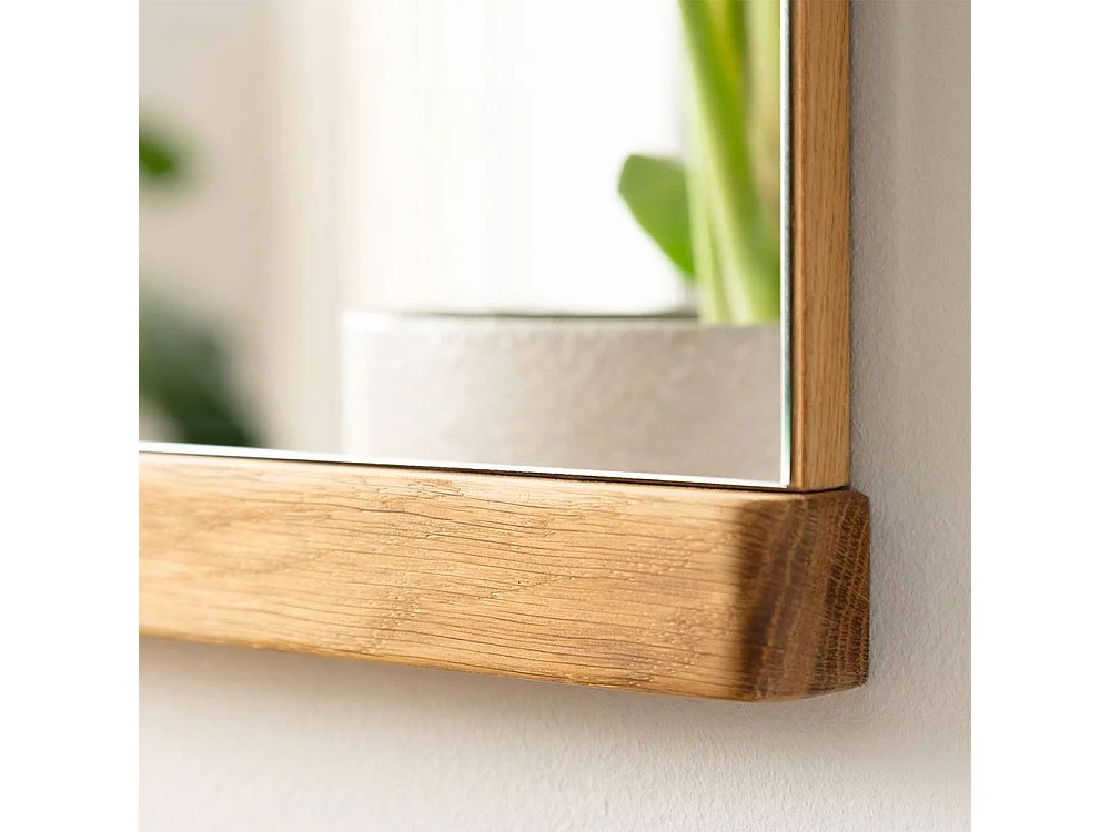 Wandspiegel Spiegel mit Holzrahmen 75 cm breit