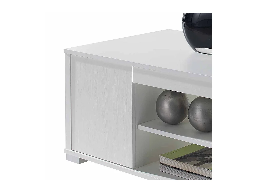 Wohnzimmer Couchtisch in Weiß Tischplatte hochklappbar