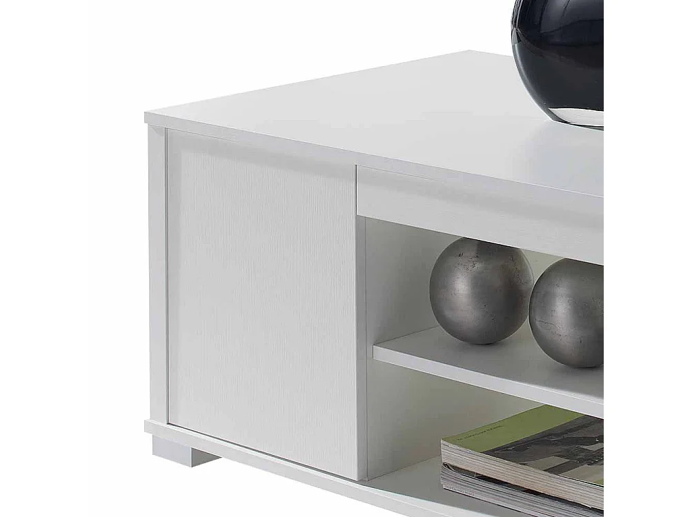 Wohnzimmer Couchtisch in Weiß Tischplatte hochklappbar