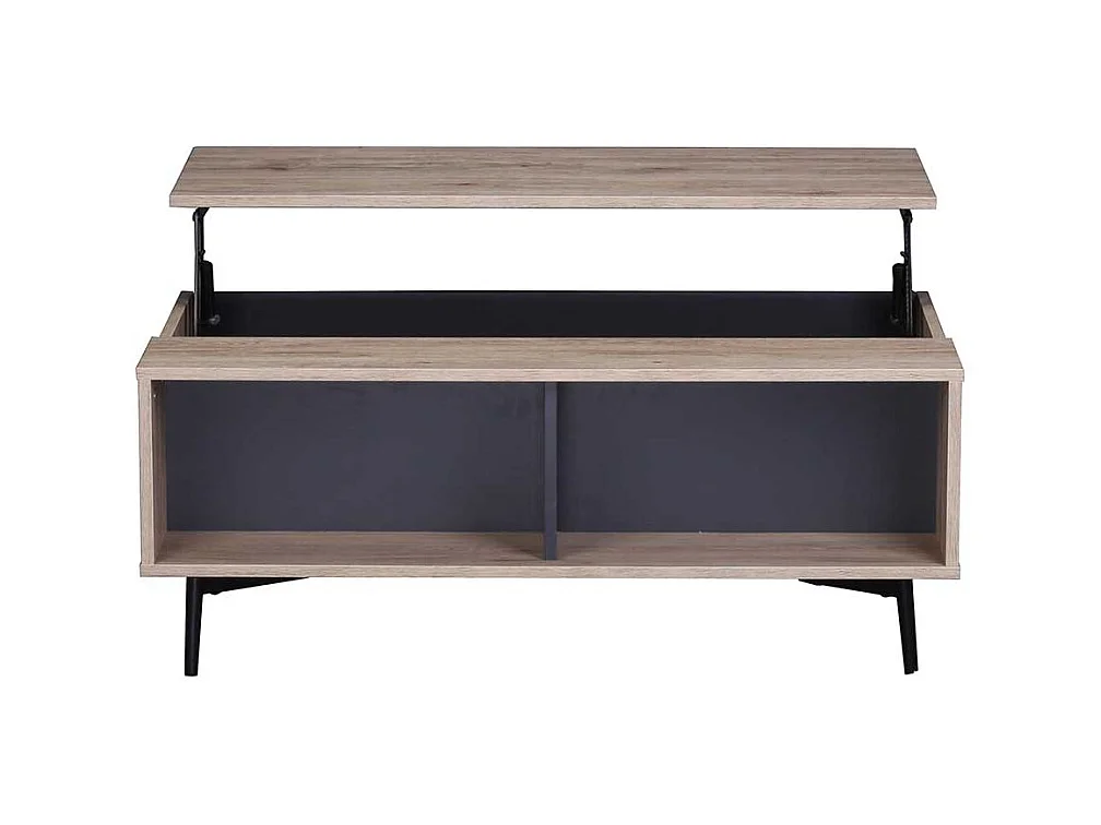 Verstellbarer Couchtisch mit hochklappbarer Tischplatte 100 cm breit