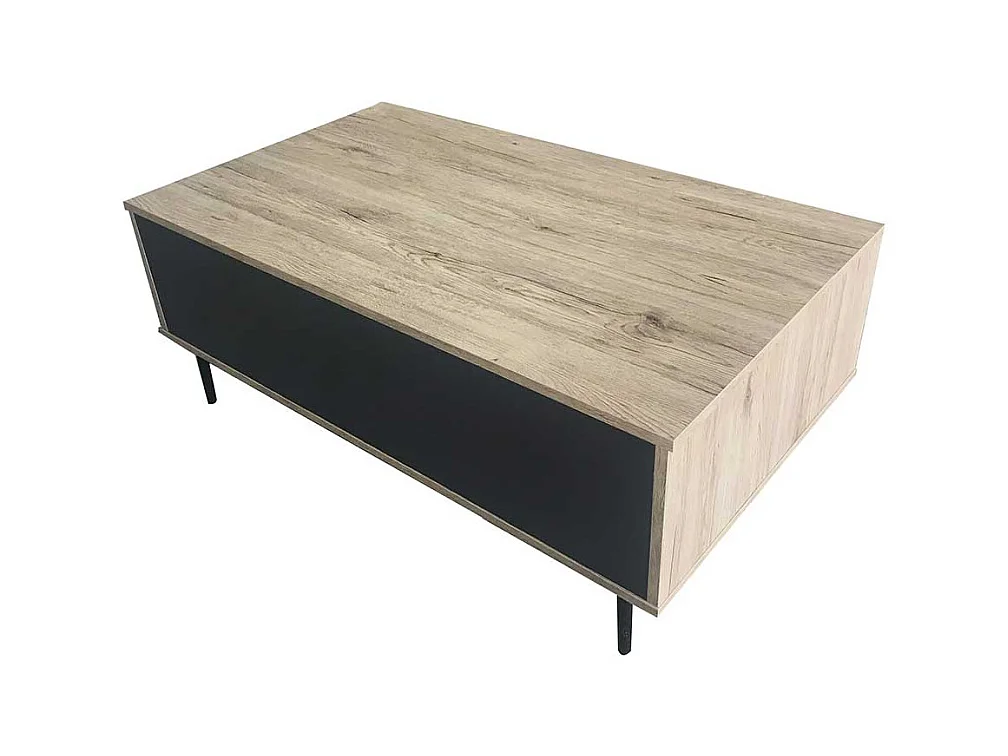 Verstellbarer Couchtisch mit hochklappbarer Tischplatte 100 cm breit