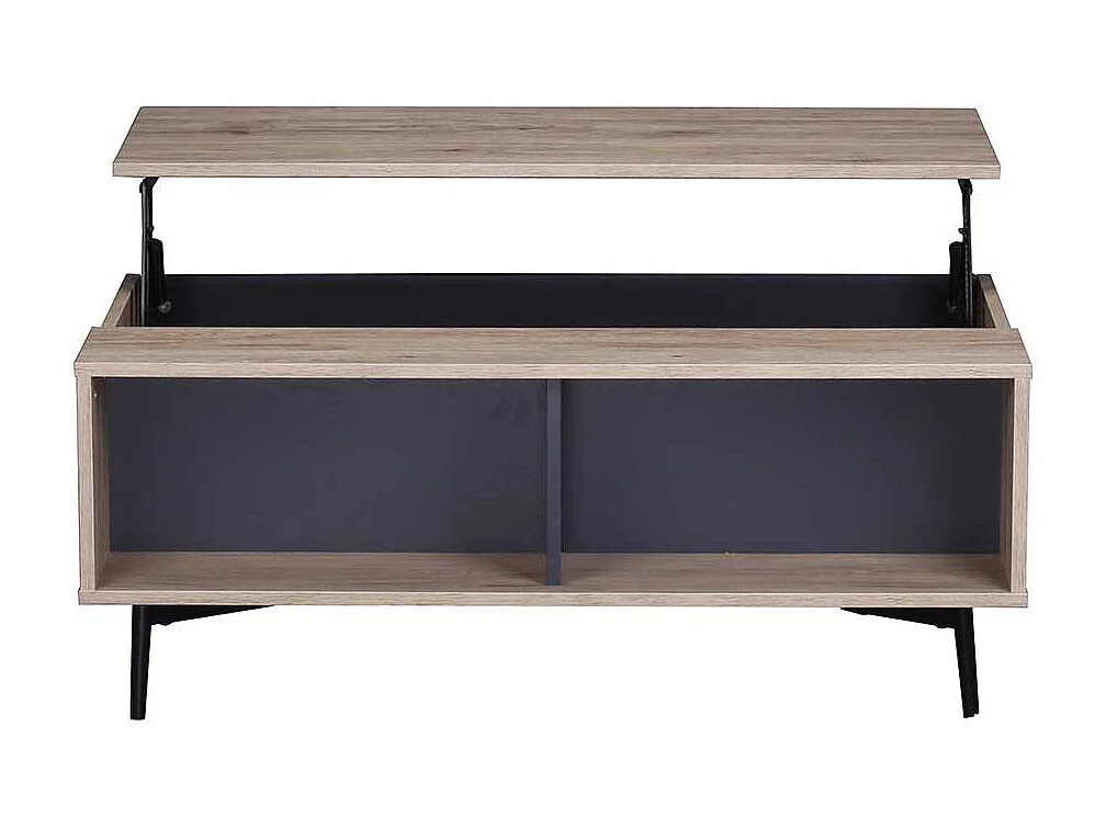 Verstellbarer Couchtisch mit hochklappbarer Tischplatte 100 cm breit