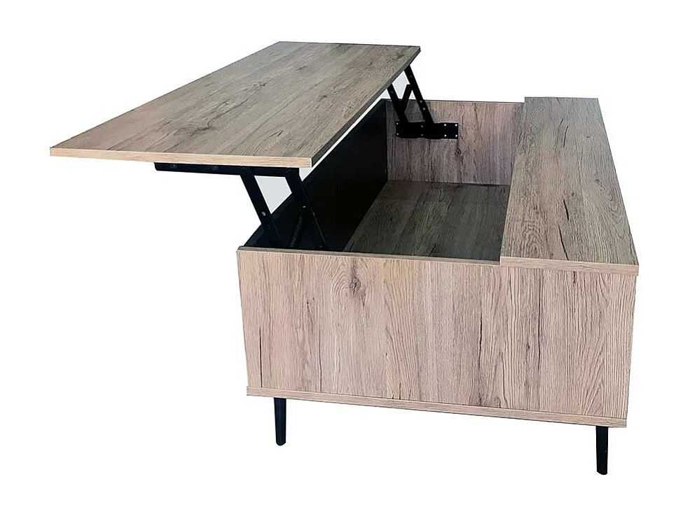 Verstellbarer Couchtisch mit hochklappbarer Tischplatte 100 cm breit