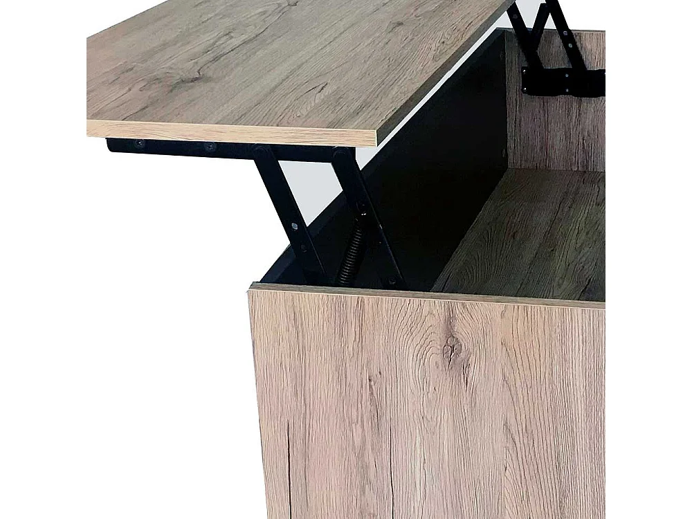 Verstellbarer Couchtisch mit hochklappbarer Tischplatte 100 cm breit