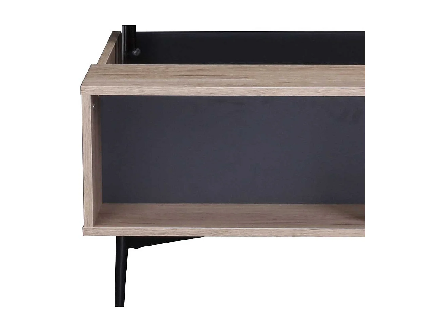 Verstellbarer Couchtisch mit hochklappbarer Tischplatte 100 cm breit