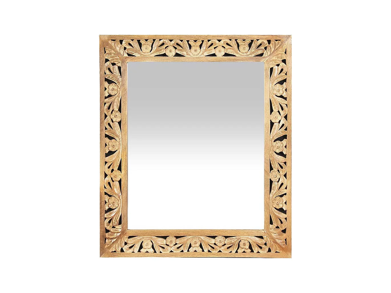 Designer Wandspiegel mit Holzrahmen Vintage Look