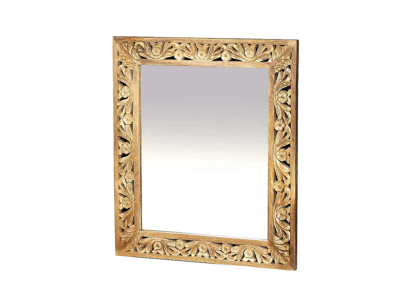 Designer Wandspiegel mit Holzrahmen Vintage Look