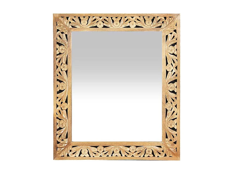 Designer Wandspiegel mit Holzrahmen Vintage Look