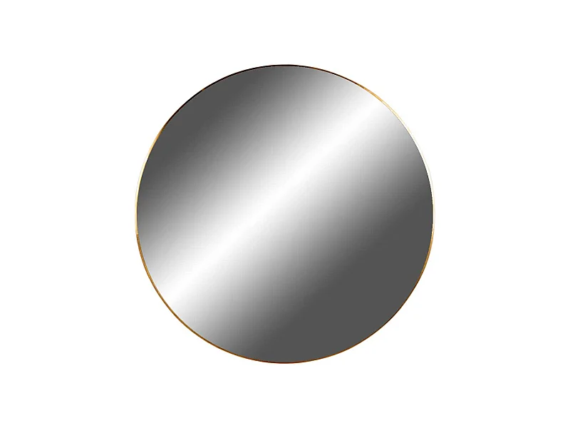 Garderoben Spiegel in Messingfarben rund