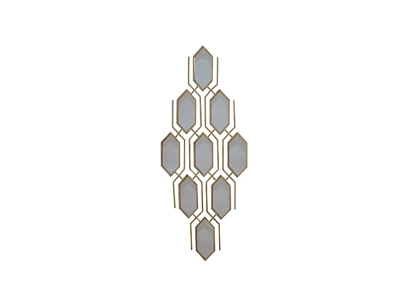 Design Wandspiegel in Gold antik Metall