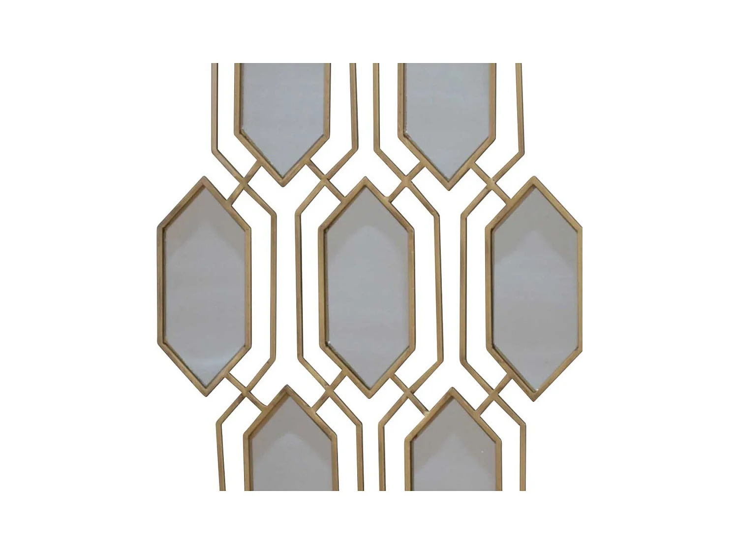 Design Wandspiegel in Gold antik Metall