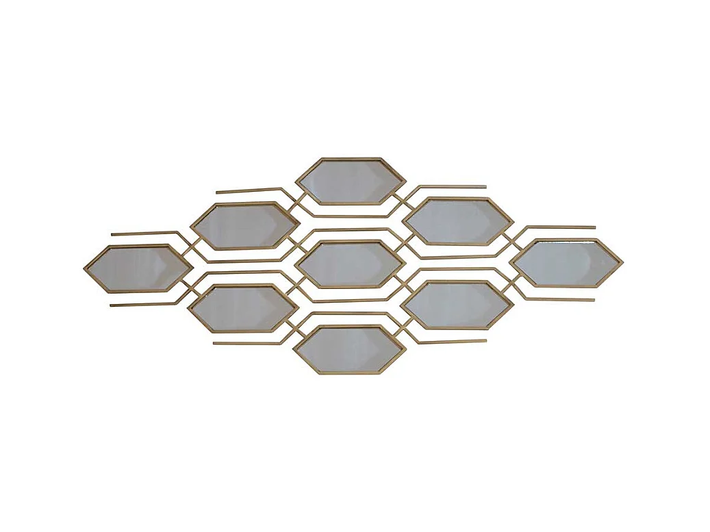 Design Wandspiegel in Gold antik Metall