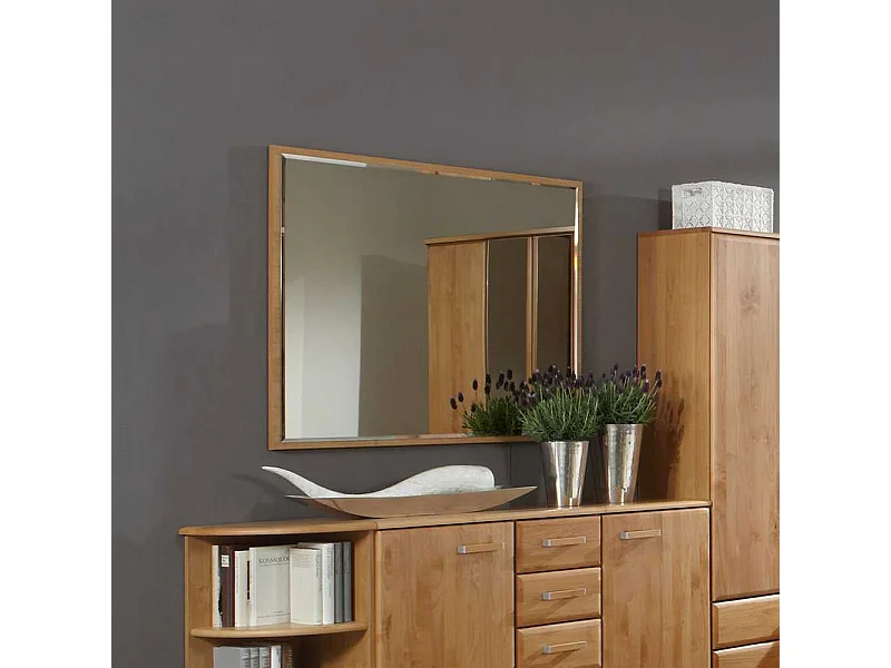 Spiegel aus Erle Teilmassiv Facettenschliff