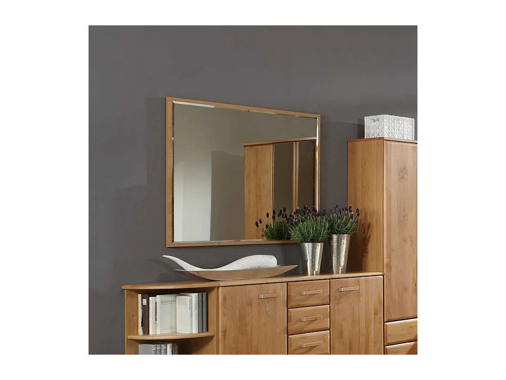 Spiegel aus Erle Teilmassiv Facettenschliff