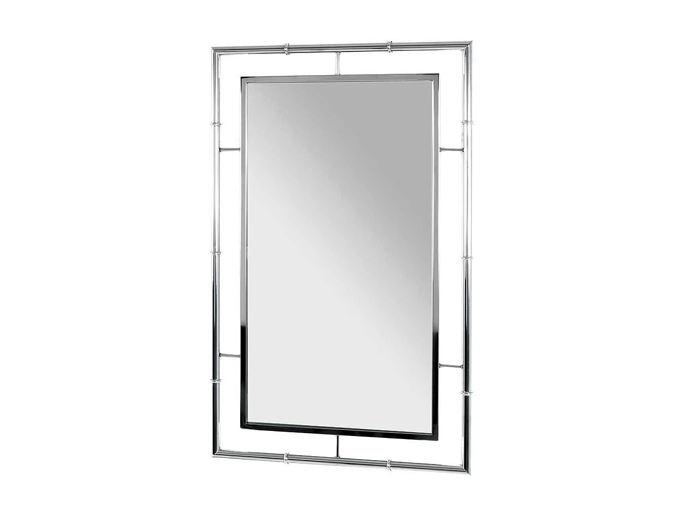 Garderoben Spiegel in Chromfarben Metallrahmen