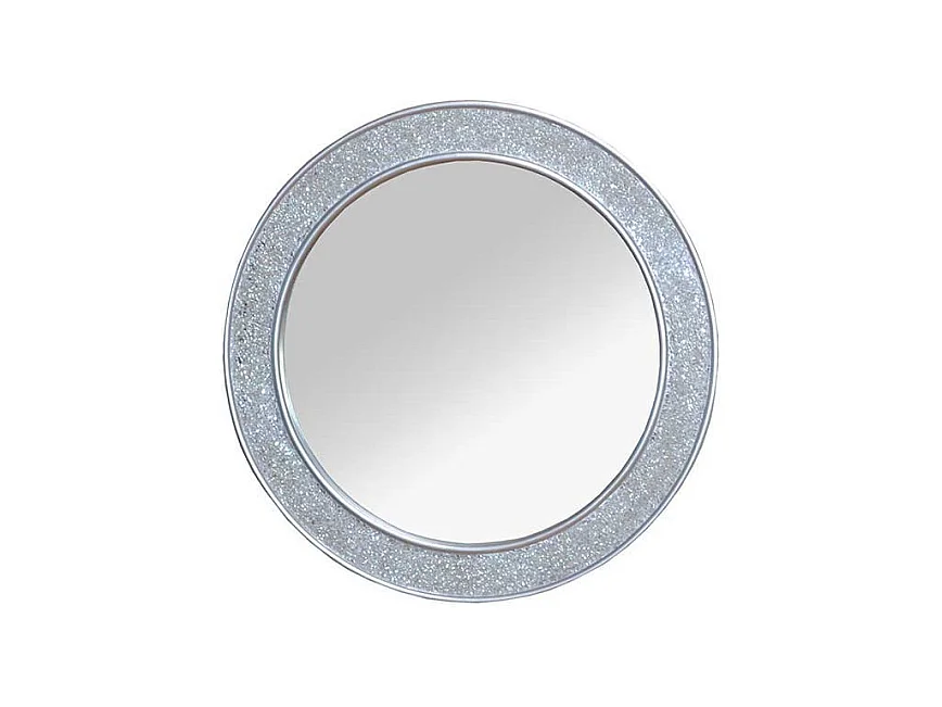 Runder Spiegel in Silberfarben Mosaik Optik