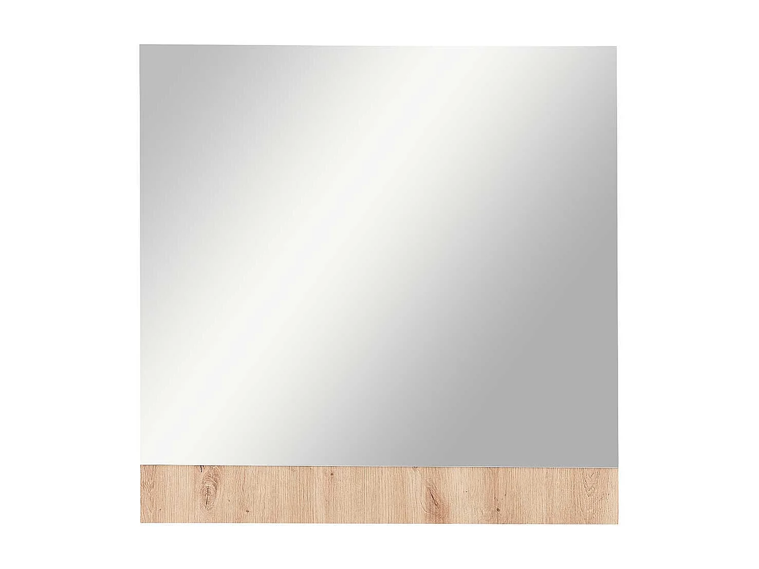 Wandspiegel modern in Wildeichefarben 84 cm hoch - 84 cm breit